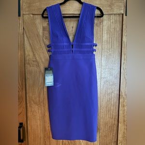 Bebe Plunge Neck Bandage Dress